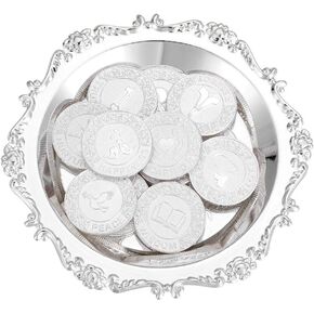 TINGKU Mexican Silver Arras Para Boda Catolica, Arras de Boda Cristiana, Virgen of Guadalupe Coins Wedding Arras Coins Set, Wedding Accessories for Ceremony with Decoracion Tray
