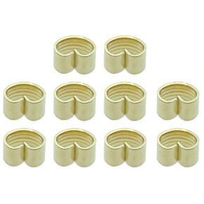 RLECS 10PCS 8x6.5mm Terminal Accessory Timing Belt Copper Buckle Wire and Cable Connector 3D Printer Belt Crimp End Gold Wire Cable Terminal Suitable for Mechanical Part and 3D Printer Accessory