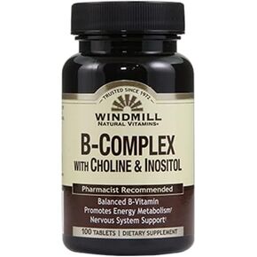 Windmill B-Complex with Choline and Inositol Tabs 100'S Windmill