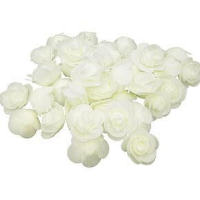 Artificial Flowers 100PCS 3CM Mini Fake Roses for DIY Wedding Bouquets Centerpieces Party Baby Shower Home Decorations (Red)