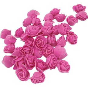 Artificial Flowers 100PCS 3CM Mini Fake Roses for DIY Wedding Bouquets Centerpieces Party Baby Shower Home Decorations (Red)