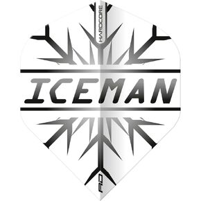 RED DRAGON Gerwyn Price Hardcore Iceman Black Extra Thick Dart Flights - 3 sets per pack (9 dart flights in total)