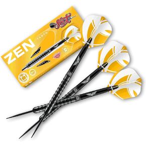 Shot! Darts Zen Tanto 90% Tungsten Pro Throwing Darts Steel Tip Set, Professional – Made in New Zealand – Designed Dart Flights for Women & Men – Metal Tip Bar Darts for Adults
