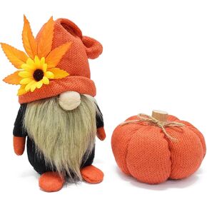 attiigny حصاد الخريف اليقطين جنوم الديكور، مهرجان اليدوية محبوك صينية الطبقات زخرفة أفخم سانتا جونك، سقوط عطلة حزب ديكور التماثيل الهدايا للأصدقاء والعائلة in Kuwait