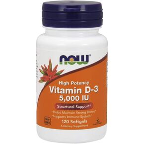 NOW Supplements, Vitamin D-3 5,000 IU, High Potency, Structural Support*, 240 Softgels with Worldwide Nutrition Keychain