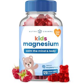 Kids Magnesium Gummies - Sugar Free Calm Magnesium Gummies for Kids - 4 Month Supply - Supports Bone Health, Sleep - Magnesium Citrate for Kids Supplement - 120 Children’s Vegan Magnesium Calm Gummies