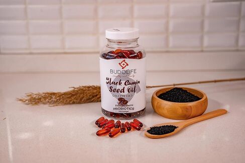 Black Seed Oil Capsules, Cold Pressed Black Seed Oil with Probiotic Soft Capsules, Thymoquinone, Turkish Black Cumin Nigella Sativa Seed Oil, 200 count Soft Capsules, 1150 mg Per Capsule in Saudi Arabia