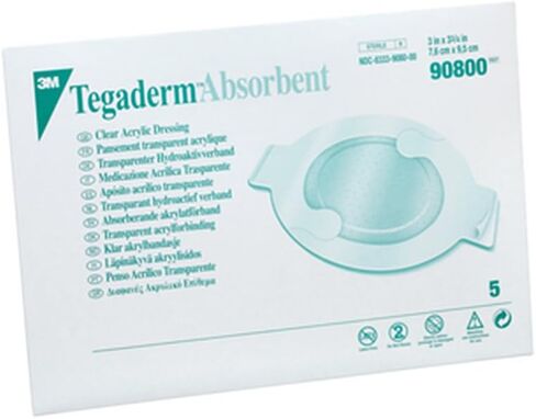 3M Tegaderm Absorbent Clear Dressing, 1-1/2" x 2-1/4" Oval, Box of 5 in Saudi Arabia