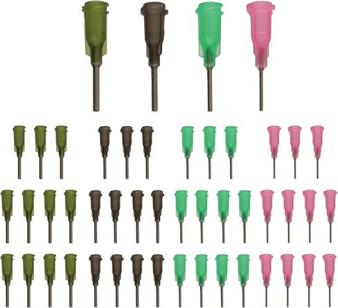 The Beadsmith Syringe Needle Assortment – 12 Each 14ga, 16ga, 18ga and 20ga, Total 48 Pieces – Luer Lock Style, Blunt Tip – Use with Syringes for Glue, Oil & Other Liquid in Saudi Arabia