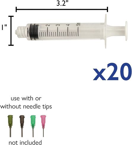 The Beadsmith Syringe Needle Assortment – 12 Each 14ga, 16ga, 18ga and 20ga, Total 48 Pieces – Luer Lock Style, Blunt Tip – Use with Syringes for Glue, Oil & Other Liquid in Saudi Arabia