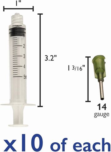 The Beadsmith Syringe Needle Assortment – 12 Each 14ga, 16ga, 18ga and 20ga, Total 48 Pieces – Luer Lock Style, Blunt Tip – Use with Syringes for Glue, Oil & Other Liquid in Saudi Arabia