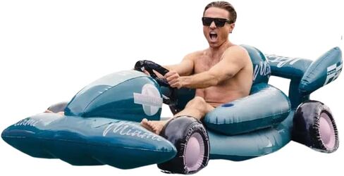 | Formula Float | Race Car Winter Sled & Pool Float for Adults, Kids & Family | Giant Inflatable Toy Floatie | Summer & Winter Accessory | Durable & Heavy Duty Lounger in Saudi Arabia