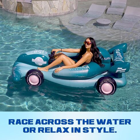 | Formula Float | Race Car Winter Sled & Pool Float for Adults, Kids & Family | Giant Inflatable Toy Floatie | Summer & Winter Accessory | Durable & Heavy Duty Lounger in Saudi Arabia
