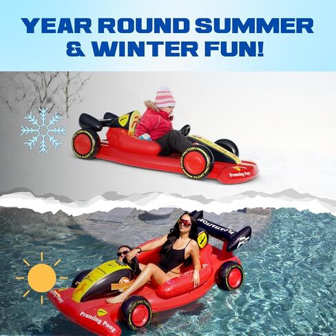 | Formula Float | Race Car Winter Sled & Pool Float for Adults, Kids & Family | Giant Inflatable Toy Floatie | Summer & Winter Accessory | Durable & Heavy Duty Lounger in Saudi Arabia