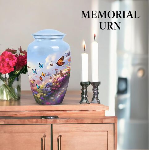 Butterfly Urns for Human Ashes - Funeral Urns for Human Ashes - Urn for Ashes for Women - Urns for Human Ashes - Cremation Urn for Human Ashes (10inch), Natural in Kuwait