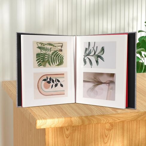 كل ألبوم صور مقاس 28 × 27 سم يحمل صورًا مقاس 16 بوصة، مجموعة ألبوم صور، غطاء من الكتان ذاتي اللصق، ألبوم صور DIY ملحقات DIY (ألبوم صور رمادي) in Kuwait