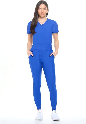 M&M SCRUBS Women's Jogger Scrub Set V-Neck Ultra Stretch Jogger Scrub Top and Pant in Saudi Arabia