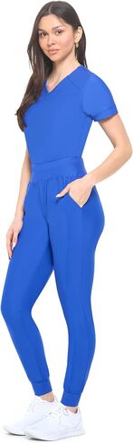 M&M SCRUBS Women's Jogger Scrub Set V-Neck Ultra Stretch Jogger Scrub Top and Pant in Saudi Arabia