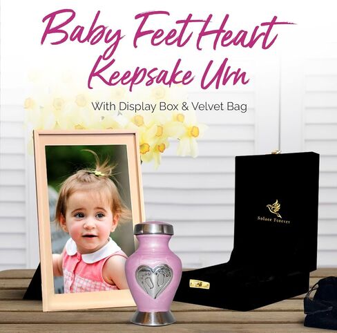 جرار الأطفال للرماد - جرار الرضع لرماد البنات والأولاد - جرار حرق الجثث للأطفال - الجرار التذكارية للأطفال والأطفال - تحية لأحبابك مع جرة الرضيع والبنات (أزرق، متوسط) in Kuwait