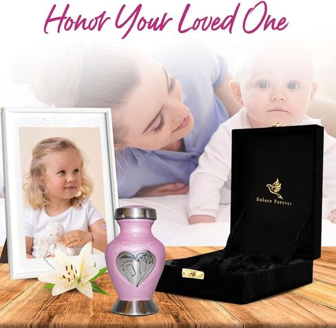 جرار الأطفال للرماد - جرار الرضع لرماد البنات والأولاد - جرار حرق الجثث للأطفال - الجرار التذكارية للأطفال والأطفال - تحية لأحبابك مع جرة الرضيع والبنات (أزرق، متوسط) in Kuwait