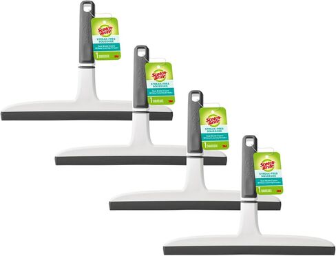 Scotch-Brite Dual Blade Squeegee, Safe on Mirrors, Glass Shower Doors, Windows and More, 4 Count in Saudi Arabia