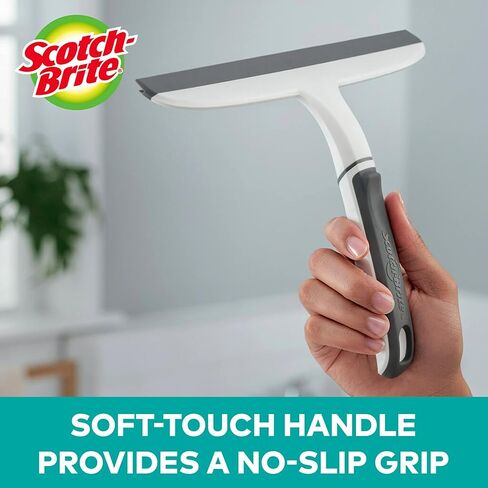 Scotch-Brite Dual Blade Squeegee, Safe on Mirrors, Glass Shower Doors, Windows and More, 4 Count in Saudi Arabia
