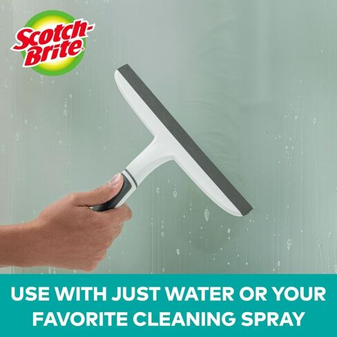 Scotch-Brite Dual Blade Squeegee, Safe on Mirrors, Glass Shower Doors, Windows and More, 4 Count in Saudi Arabia