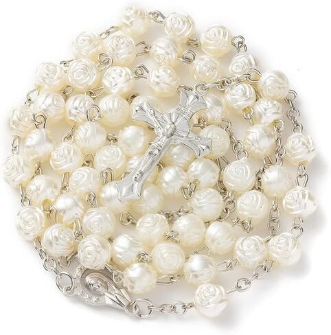 Rosary Beads Catholic for Women - Confirmation Gifts for Teenage Girl, Resin Rose Rosary Beads, Exquisite Gifts for Women in Kuwait