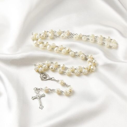 Rosary Beads Catholic for Women - Confirmation Gifts for Teenage Girl, Resin Rose Rosary Beads, Exquisite Gifts for Women in Kuwait