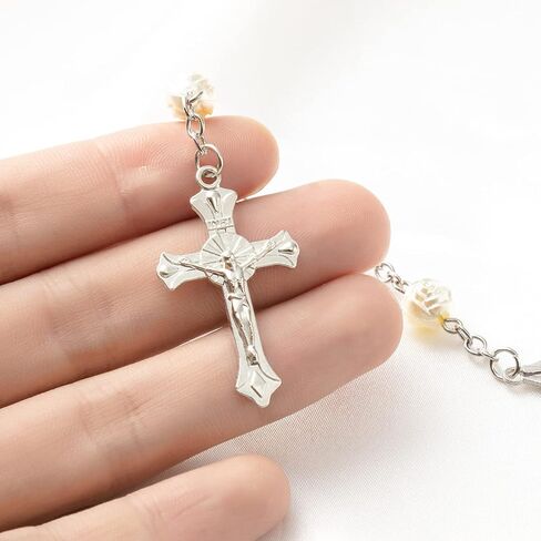 Rosary Beads Catholic for Women - Confirmation Gifts for Teenage Girl, Resin Rose Rosary Beads, Exquisite Gifts for Women in Kuwait
