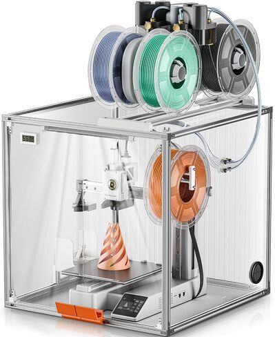 3D Printer Enclosure for Bambu Lab A1 Mini, Transparent Acrylic Bambu A1 Mini Printer Dust Cover with LED Light,Dustproof Tent Constant Temperature Protective Cover Box(470×470×470mm) in Saudi Arabia