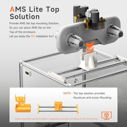 3D Printer Enclosure for Bambu Lab A1 Mini, Transparent Acrylic Bambu A1 Mini Printer Dust Cover with LED Light,Dustproof Tent Constant Temperature Protective Cover Box(470×470×470mm) in Saudi Arabia