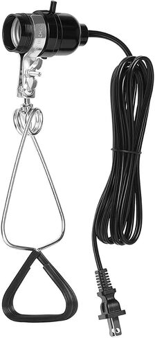 Simple Deluxe E26 Clamp Light Socket, Suit for Max 150 Watt Lamp with 18/2-Gauge 6 Feet Cord, 1 Pack, Black in Saudi Arabia