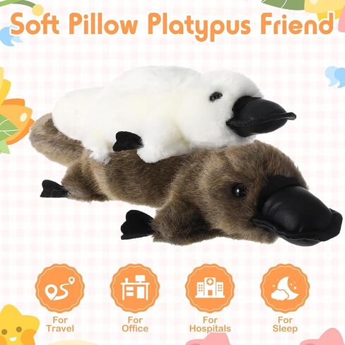 HyDren 2 Pcs Duckbill Stuffed Animal 12 Inch Duckbill Soft Plush Pillow Duckbill Toy Stuffed Duckbill for Kids in Saudi Arabia
