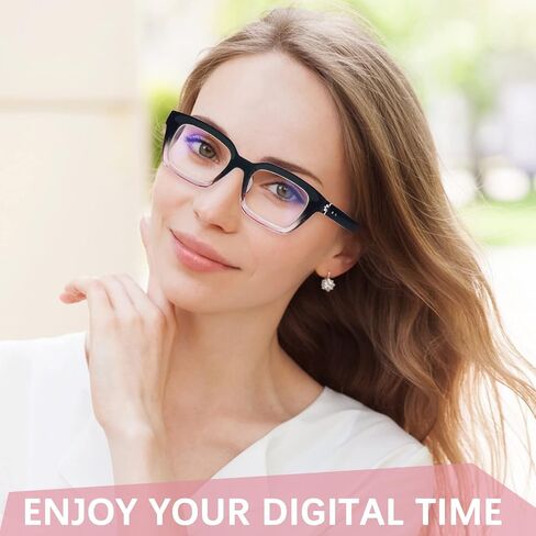 CLASAGA Retro Oversized Reading Glasses for Women, Blue Light Blocking Ladies Computer Readers Spring Hinge Square Frame in Saudi Arabia