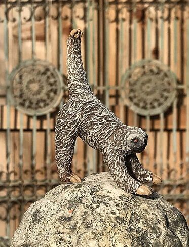 Yoga with Sloths Figurines Set of Five Sloth Statue Action Figures, Sloth Yoga Decor- 3" Sloth Yoga Poses in Saudi Arabia