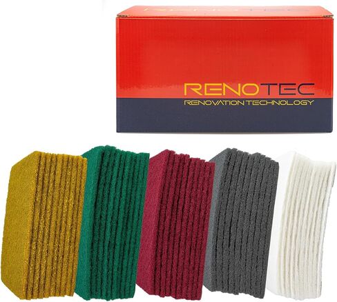 وسادة تنظيف صناعية مقاس 6 × 9 بوصة عبوة من 50 قطعة، إزالة الصدأ المعدني وتلميع وإزالة الأزيز وتنظيف المطبخ المنزلي (مجموعة) (#150#240#400#800#2000 كل 10 قطع) in Kuwait