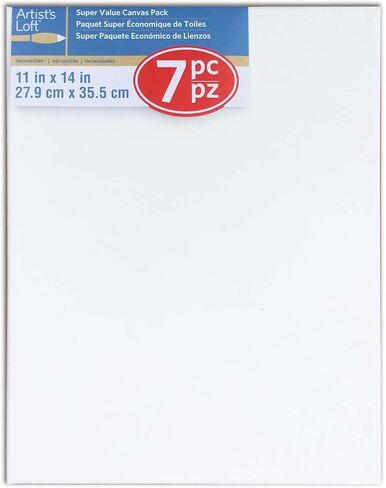 12 Count 8" x 8" Super Value Canvas by Artist's Loft Necessities - Acid Free Cotton Canvas for Paint, Acrylic, & Oils - 1 Pack in Kuwait