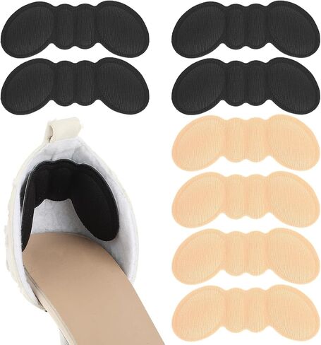 Sibba Heel Pads Shoes 4 Pairs Arch Support Insoles Self Sticky Cushion Non Slip Foot Pads Breathable Sole Grips Protectors Shock Absorbing Fit Sneakers High Heel (Multicolor) in Saudi Arabia
