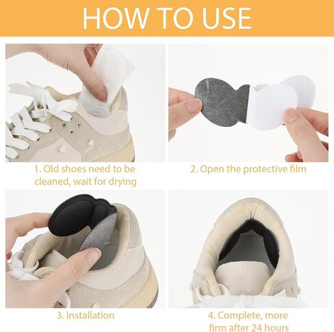 Sibba Heel Pads Shoes 4 Pairs Arch Support Insoles Self Sticky Cushion Non Slip Foot Pads Breathable Sole Grips Protectors Shock Absorbing Fit Sneakers High Heel (Multicolor) in Saudi Arabia