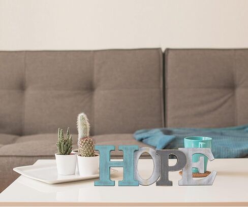 Rustic Wood Home Sign Décor, Decorative Block Word Sign Home Letters Sign, Hanging Wooden Home Cutout Word Sign Wall Décor Home Wall Decoration (Welcome + Relax) in Saudi Arabia