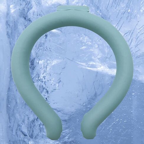 Neck Cooling Tube, Neck Cooler Ring, Neck Cold Pack, Reusable Neck Cooler, Heat Cooling Collar, Summer Heat Relief for Hot Flashes and Fever (Blue L Diameter-7.87inch) in Saudi Arabia