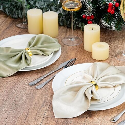 12 قطعة من حلقات المناديل الذهبية نصف المستديرة، حلقات المناديل الذهبية، حاملات المناديل للمناديل القماشية، حلقة المناديل لحفلات عشاء الزفاف، ديكور الطاولة، الحفلات in Kuwait