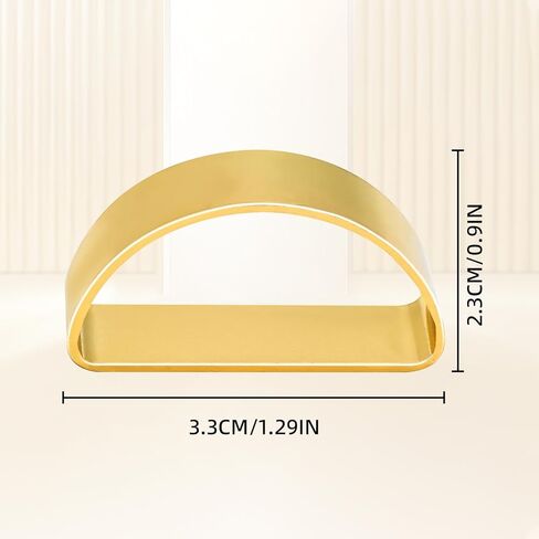 12 قطعة من حلقات المناديل الذهبية نصف المستديرة، حلقات المناديل الذهبية، حاملات المناديل للمناديل القماشية، حلقة المناديل لحفلات عشاء الزفاف، ديكور الطاولة، الحفلات in Kuwait