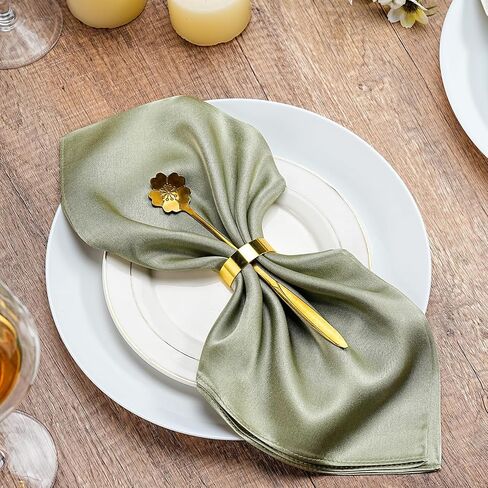 12 قطعة من حلقات المناديل الذهبية نصف المستديرة، حلقات المناديل الذهبية، حاملات المناديل للمناديل القماشية، حلقة المناديل لحفلات عشاء الزفاف، ديكور الطاولة، الحفلات in Kuwait