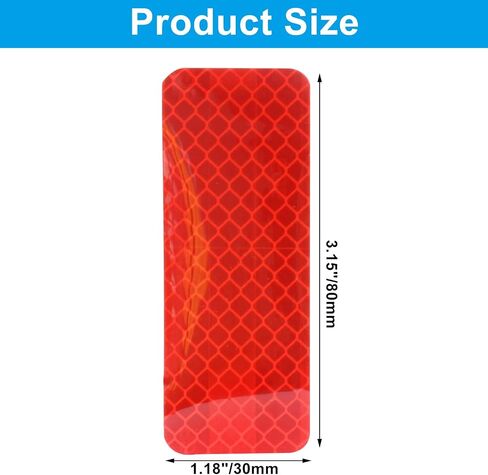 BokWin 50 Pcs Waterproof Reflective Stickers Night Safety Reflective Tape Strips for Trailers Bicycles Cars Mailboxes Road Signs(5 Colors,1.2Inch×3.2 Inch) in Saudi Arabia