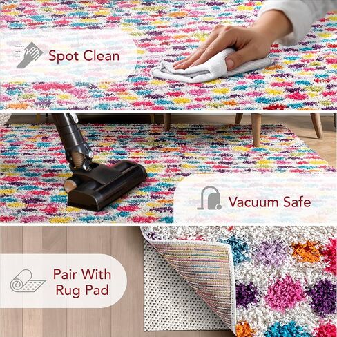 nuLOOM Allard Striped Shag Accent Rug, 3x5, Multi in Saudi Arabia
