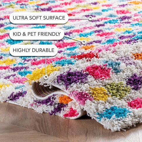 nuLOOM Allard Striped Shag Accent Rug, 3x5, Multi in Saudi Arabia