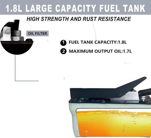 Air Hydraulic Pump 10,000 PSI, 1.7L Reservoir, NPT 3/8" Oil Outlet, NPT 1/4" Inlet, Hydraulic Pump Air Hydraulic Foot Pump, White, PE in Saudi Arabia