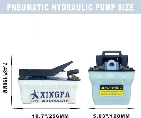 Air Hydraulic Pump 10,000 PSI, 1.7L Reservoir, NPT 3/8" Oil Outlet, NPT 1/4" Inlet, Hydraulic Pump Air Hydraulic Foot Pump, White, PE in Saudi Arabia